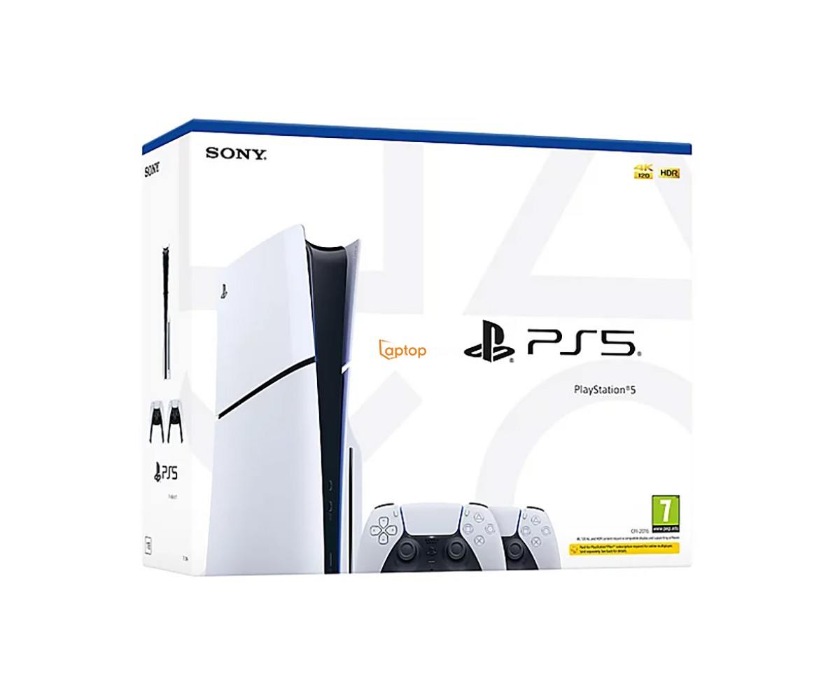 PlayStation 5 Console (Slim) - with Two Dualsense Wireless Controllers Bundle