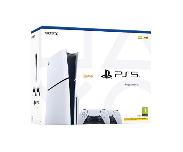 PlayStation 5 Console (Slim) - with Two Dualsense Wireless Controllers Bundle