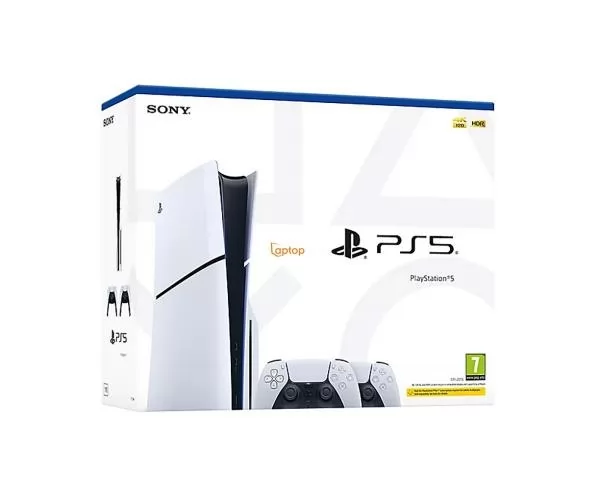 PlayStation 5 Console (Slim) - with Two Dualsense Wireless Controllers Bundle - 26275